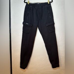 Hollister Men's Black Cargo Joggers